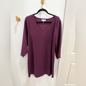 Charter Club Apparel Plum Long Sleeve Dress